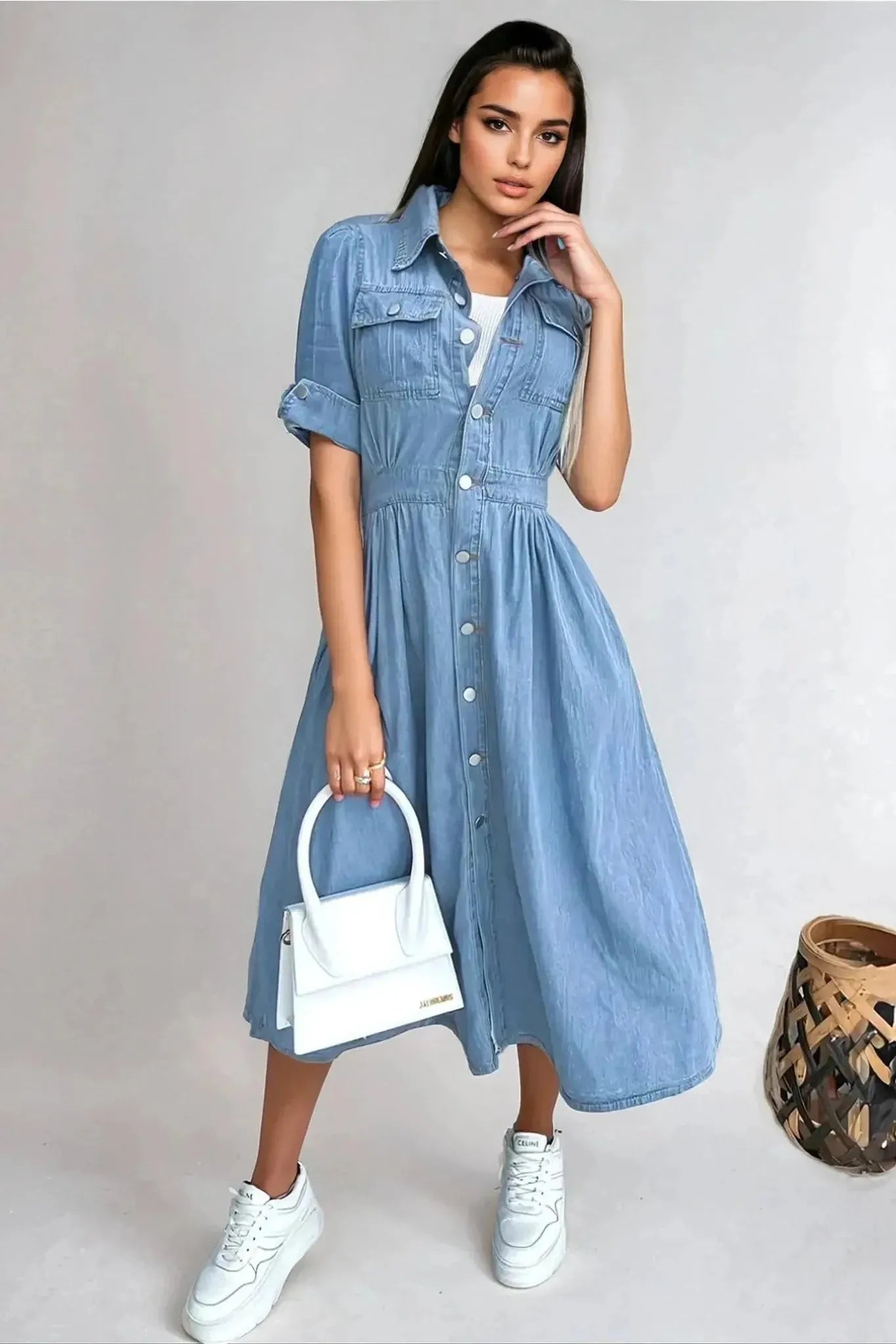 Sienna Denim Dress: Effortless Chic in Denim