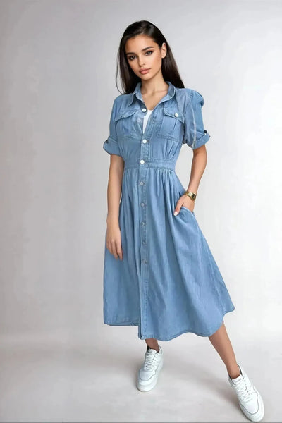 Sienna Denim Dress: Effortless Chic in Denim