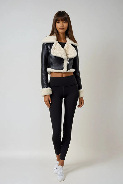 Premium Shearling Biker Jacket