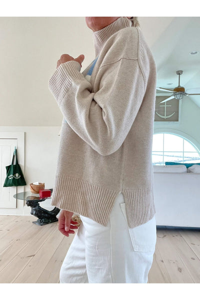 Retro Cashmere Turtleneck Ski Sweater