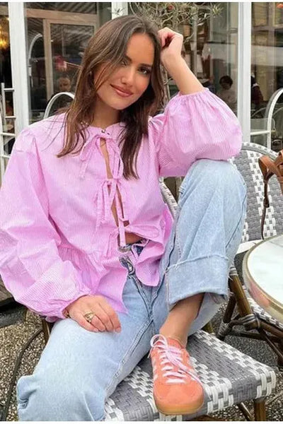 The Camille Tie-Front Blouse