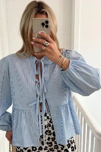 The Camille Tie-Front Blouse