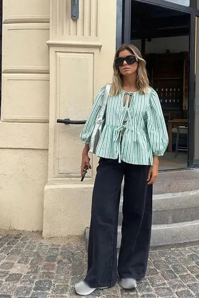 The Camille Tie-Front Blouse