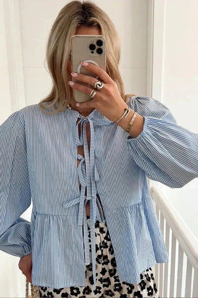 The Camille Tie-Front Blouse