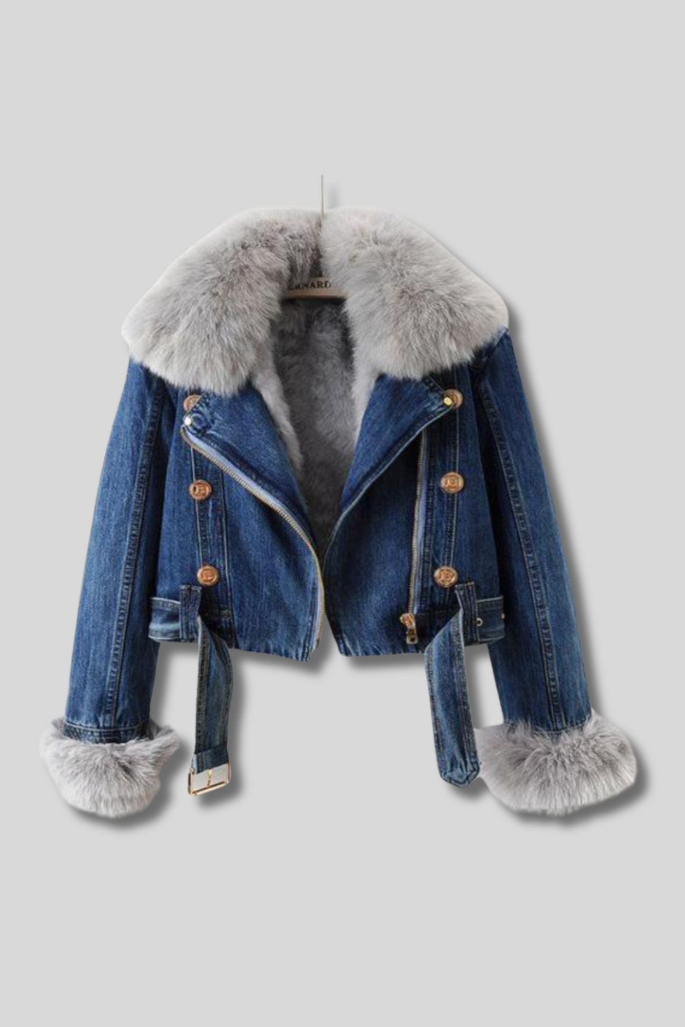 The Luxe Fur-Trimmed Denim Jacket