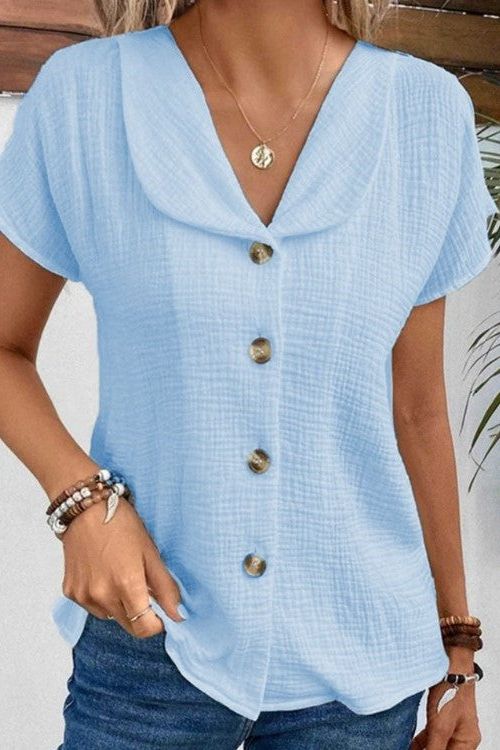 Liezl® | Top with collar and buttons