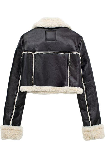 Premium Shearling Biker Jacket