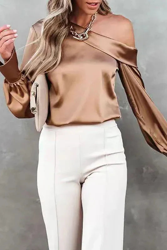 Angel™ Satin Off-Shoulder Top