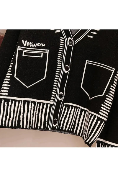 Elza Graffiato Cardigan