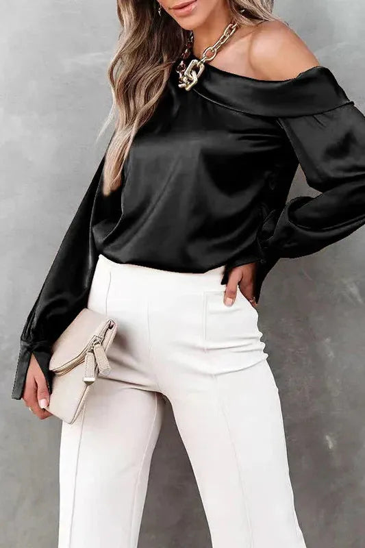 Angel™ Satin Off-Shoulder Top