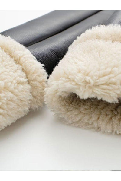 Premium Shearling Biker Jacket