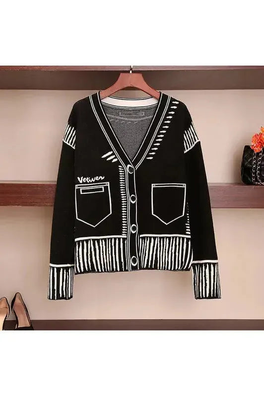 Elza Graffiato Cardigan