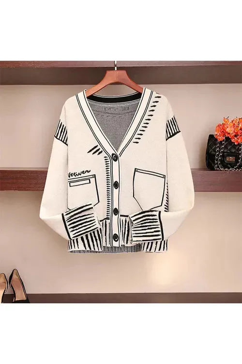 Elza Graffiato Cardigan