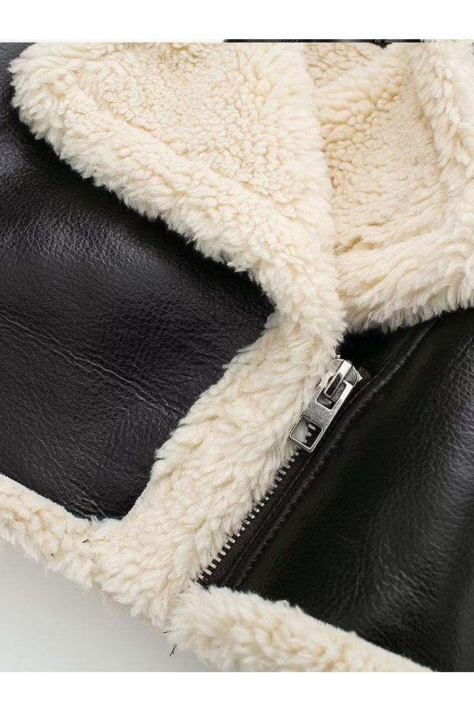 Premium Shearling Biker Jacket