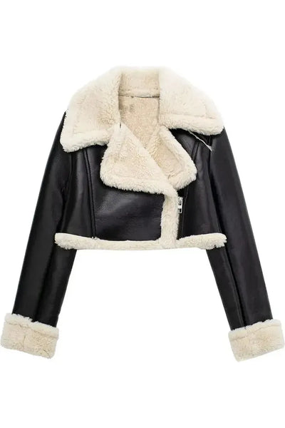 Premium Shearling Biker Jacket