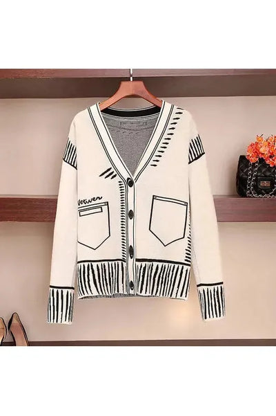 Elza Graffiato Cardigan