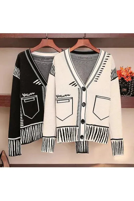 Elza Graffiato Cardigan